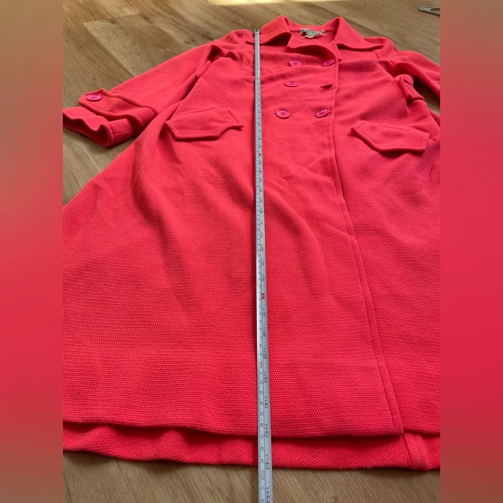 Vintage 1960's Italian Wool Pink Knit Mod Long Coat Gino Paoli 14